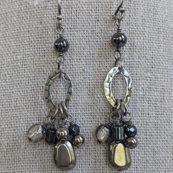 Silpada Sterling Silver + Hematite Earrings - Picture 6 of 8